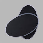 Modern LED Wall Lamp White/Black Finish Double Oval Wall Light with Acrylic Shade in Warm/White Light