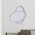 Modern LED Wall Lamp White/Black Finish Double Oval Wall Light with Acrylic Shade in Warm/White Light