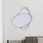 Modern LED Wall Lamp White/Black Finish Double Oval Wall Light with Acrylic Shade in Warm/White Light