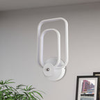 Rectangular Frame Aluminum Wall Light Minimalist LED White Wall Mount Lighting in Warm/White Light