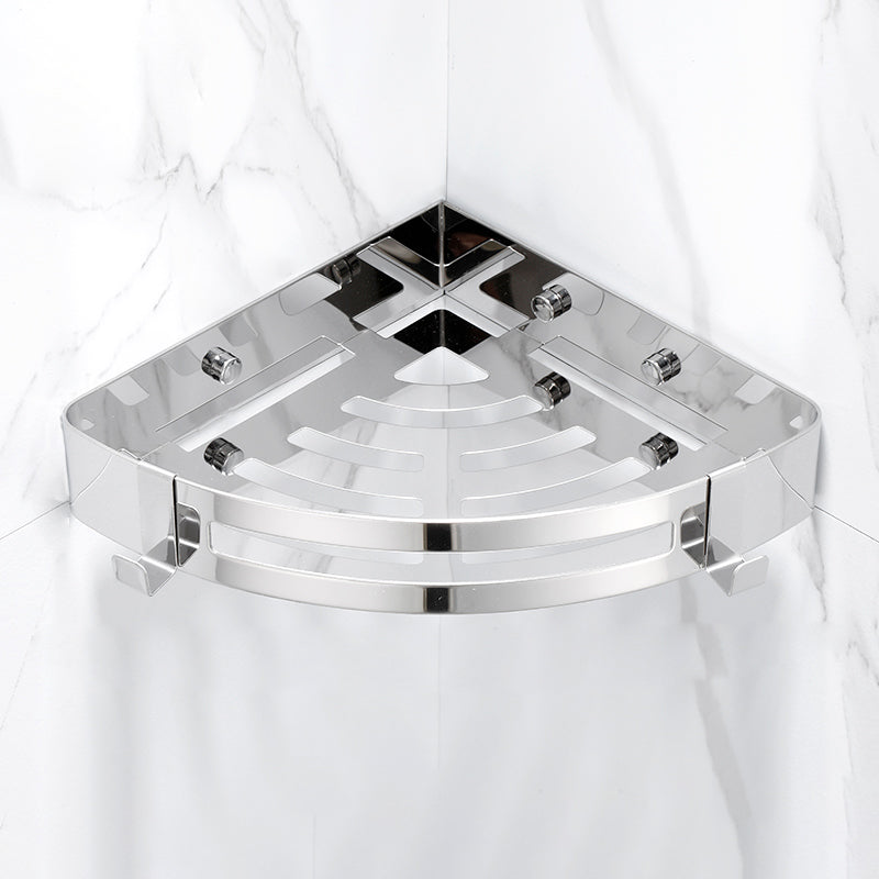 Modern Gold/Silver 3-piece Bathroom Accessories Set, Bath Shelf