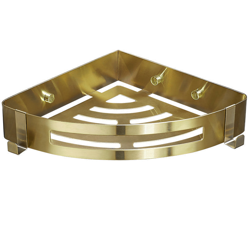 Modern Gold/Silver 3-piece Bathroom Accessory Set, Bath Shelf
