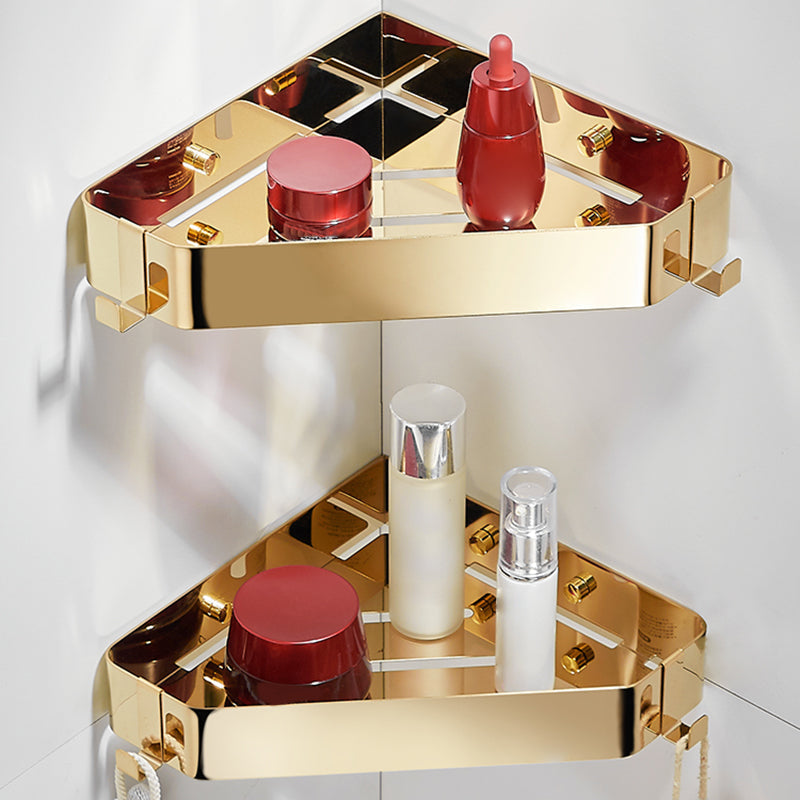 Modern 3-piece bathroom accessory set made of stainless steel, bathroom shelf