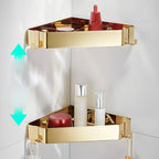 Modern 3-piece bathroom accessory set made of stainless steel, bathroom shelf