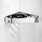 Modern 3-piece bathroom accessory set made of stainless steel, bathroom shelf