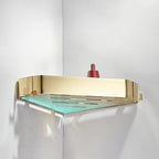 Modern 3-piece bathroom accessory set made of stainless steel, bathroom shelf