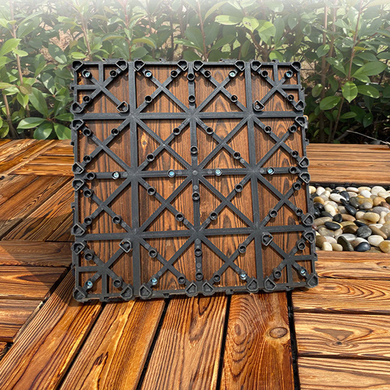 Outdoor composite decking tiles with snap-in stripe detail kit decking tiles