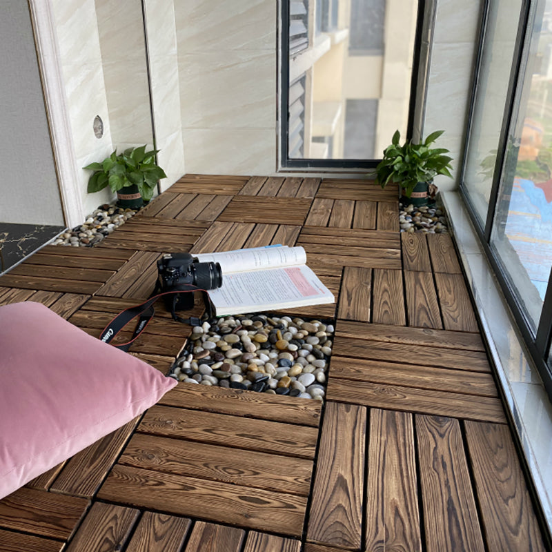 Outdoor composite decking tiles with snap-in stripe detail kit decking tiles
