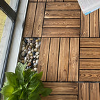 Outdoor composite decking tiles with snap-in stripe detail kit decking tiles