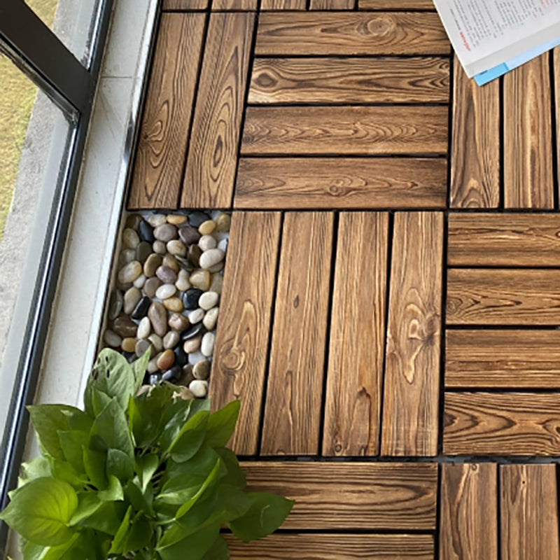 Outdoor composite decking tiles with snap-in stripe detail kit decking tiles