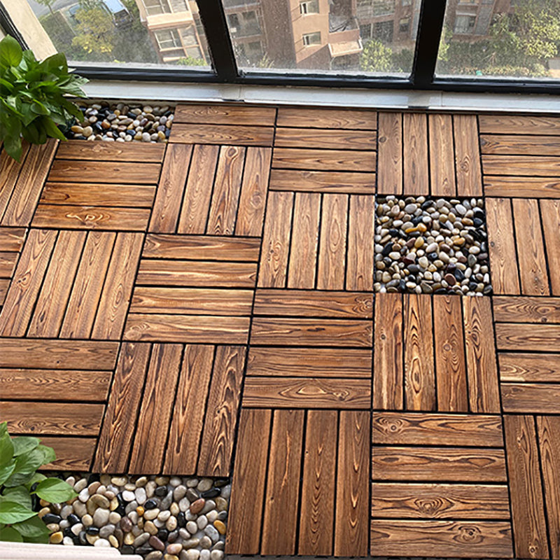 Outdoor composite decking tiles with snap-in stripe detail kit decking tiles