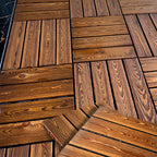 Outdoor composite decking tiles with snap-in stripe detail kit decking tiles