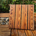 Outdoor composite decking tiles with snap-in stripe detail kit decking tiles