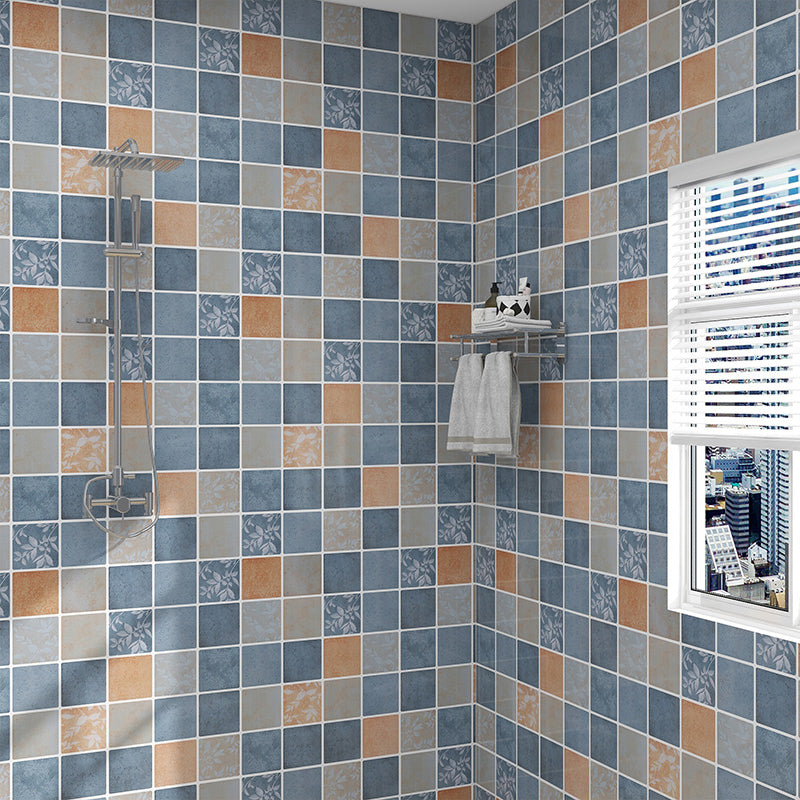 Grid Mosaic Peel & Stick Tile Scratch-resistant Wallpaper for Backsplash