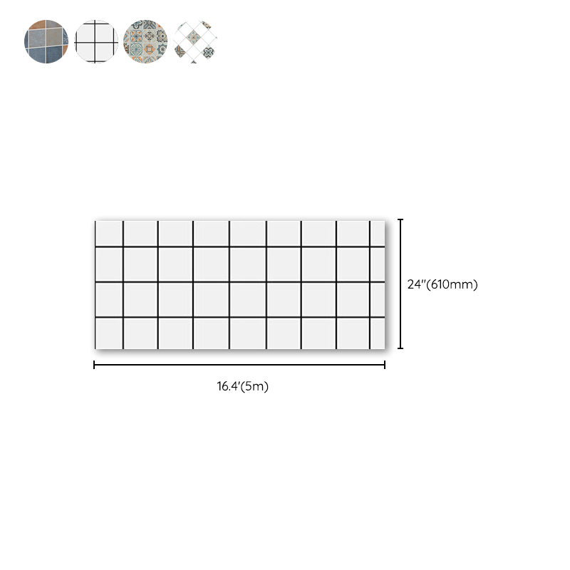 Grid Mosaic Peel & Stick Tile Scratch-resistant Wallpaper for Backsplash