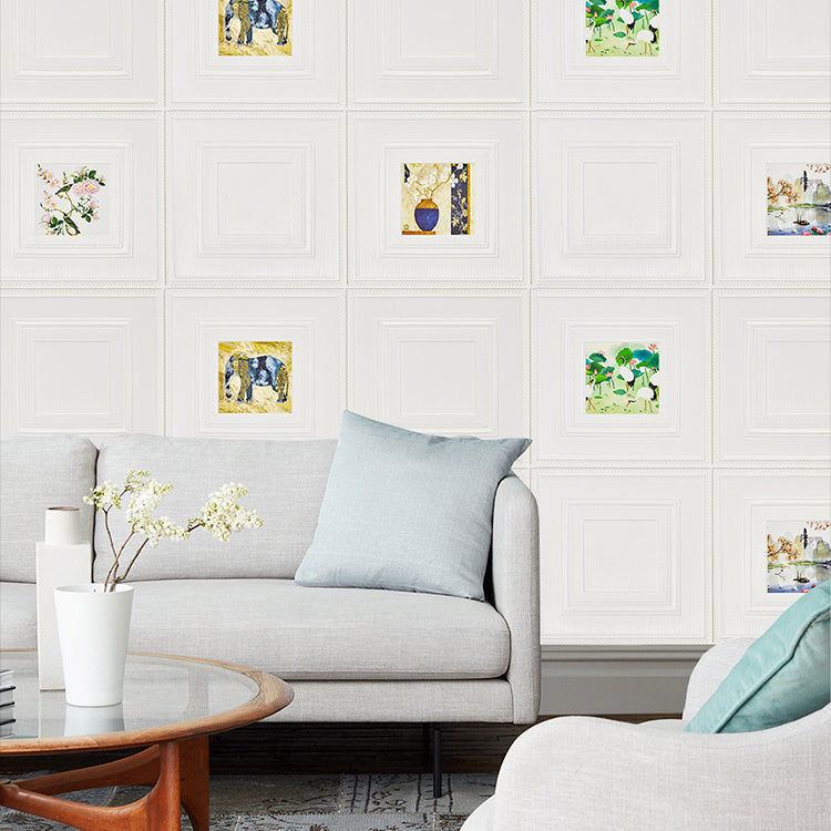 Modern Wall Panel Cartoon Print Peel and Stick Waterproof Wall Panel