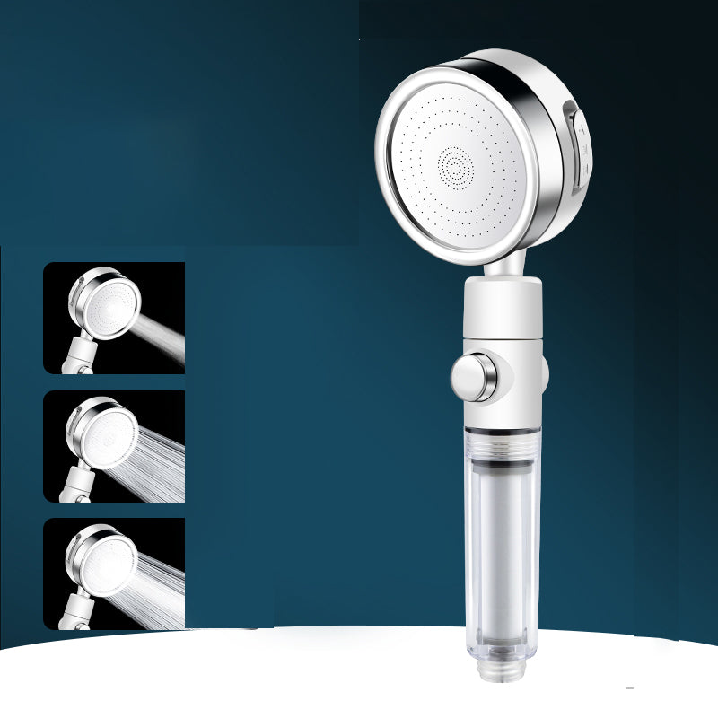 Round Hand Shower Adjustable Water Flow Wall Mounted Shower Head