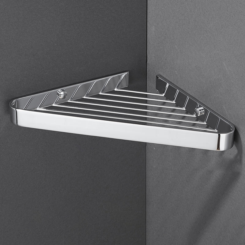 2-piece modern bathroom accessory set, polished chrome/gold, bathroom shelf