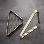 2-piece modern bathroom accessory set, polished chrome/gold, bathroom shelf