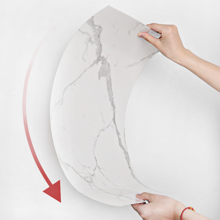 Marbleizing Waterproof Tile PVC Single Peel & Stick Tile for Backsplash