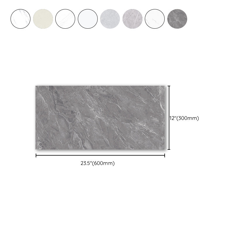 Marbleizing Waterproof Tile PVC Single Peel & Stick Tile for Backsplash