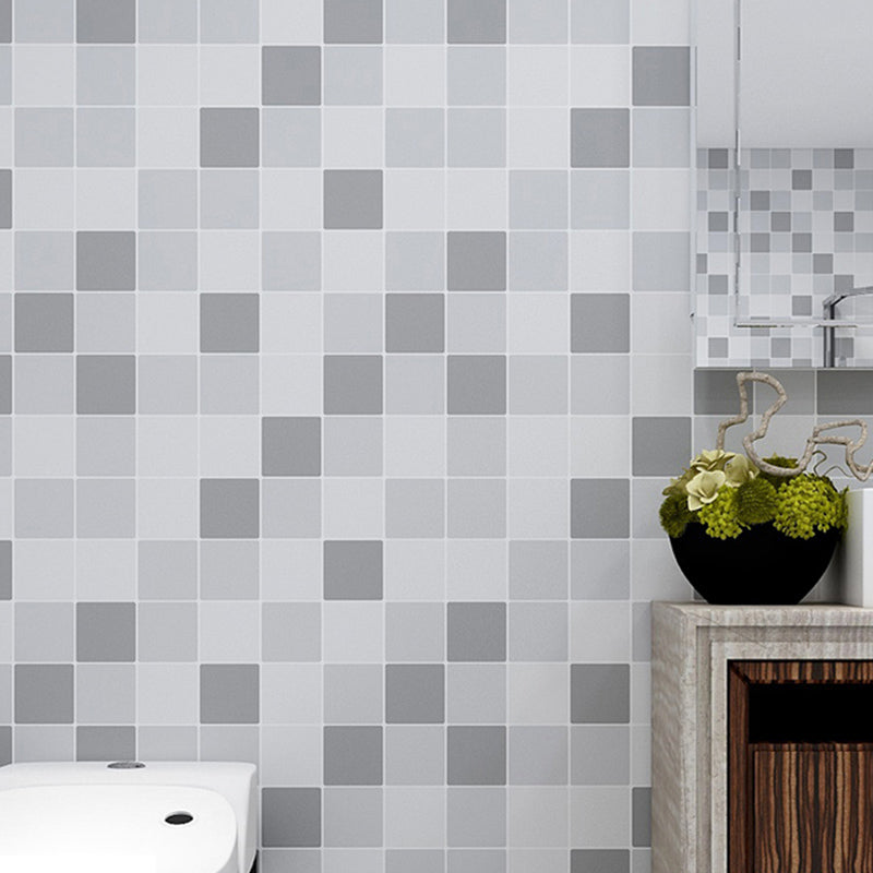 Grid Mosaic Peel & Stick Tile Waterproof Wallpaper for Back Wall