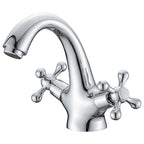Industrial Widespread Bathroom 2 Faucet Cross Handles Sink Faucet