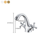 Industrial Widespread Bathroom 2 Faucet Cross Handles Sink Faucet