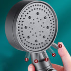 Contemporary Round Hand Shower Adjustable Spray Pattern Wall Mounted Shower Head