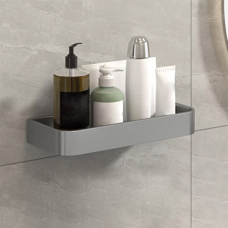Modern Grey 2-piece Bathroom Accessory Set, Matt Grey, Bathroom Shelf