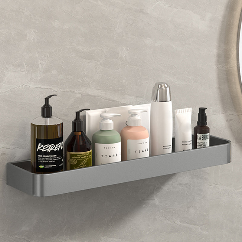 Modern Grey 2-piece Bathroom Accessory Set, Matte Grey, Bathroom Shelf