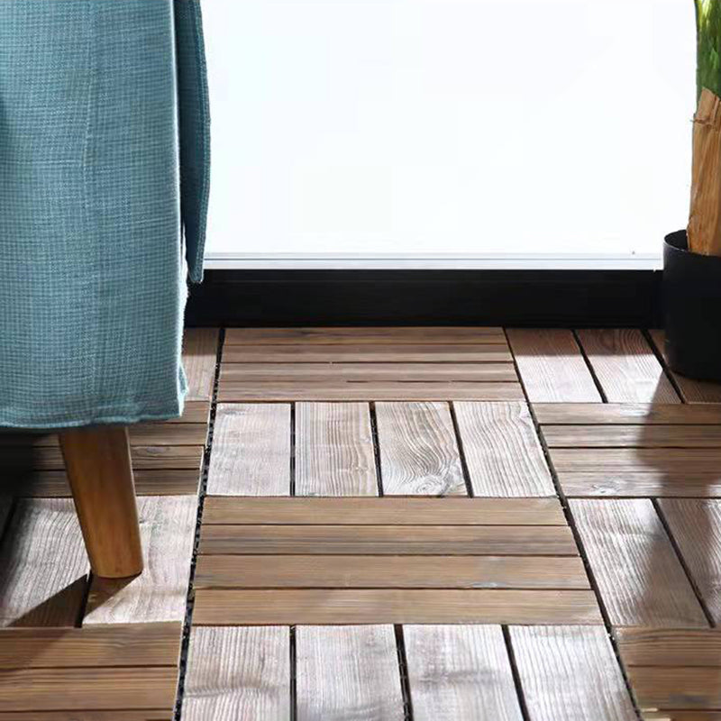 Wood Terrace Tiles Plug-in System Installation Outdoor Terrace Tiles