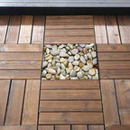 Wood Terrace Tiles Plug-in System Installation Outdoor Terrace Tiles