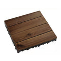 4-Slat Wood Floor Tiles Interlocking Installation Floor Tiles
