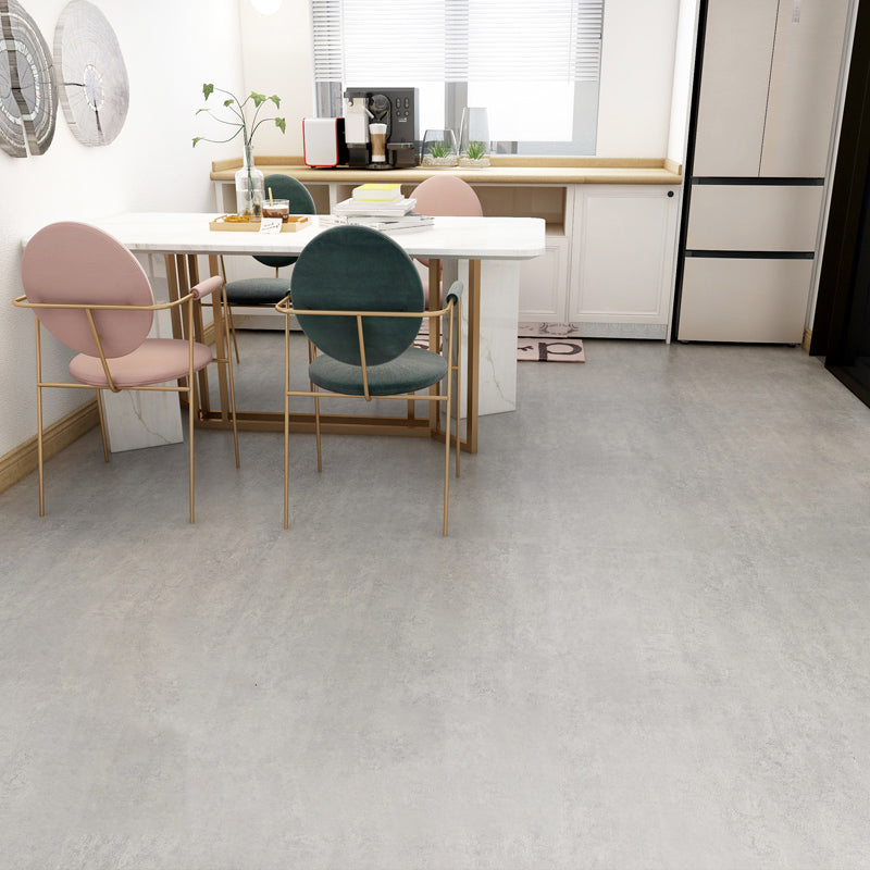 Scratch-resistant plastic floor tiles with straight edge for peeling and sticking