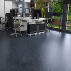 Scratch-resistant plastic floor tiles with straight edge for peeling and sticking