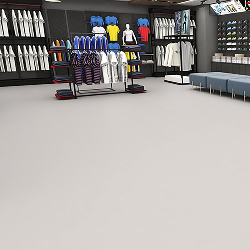 Solid Color Plastic Flooring Modern Water-Resistant Square Edge Floor Tiles