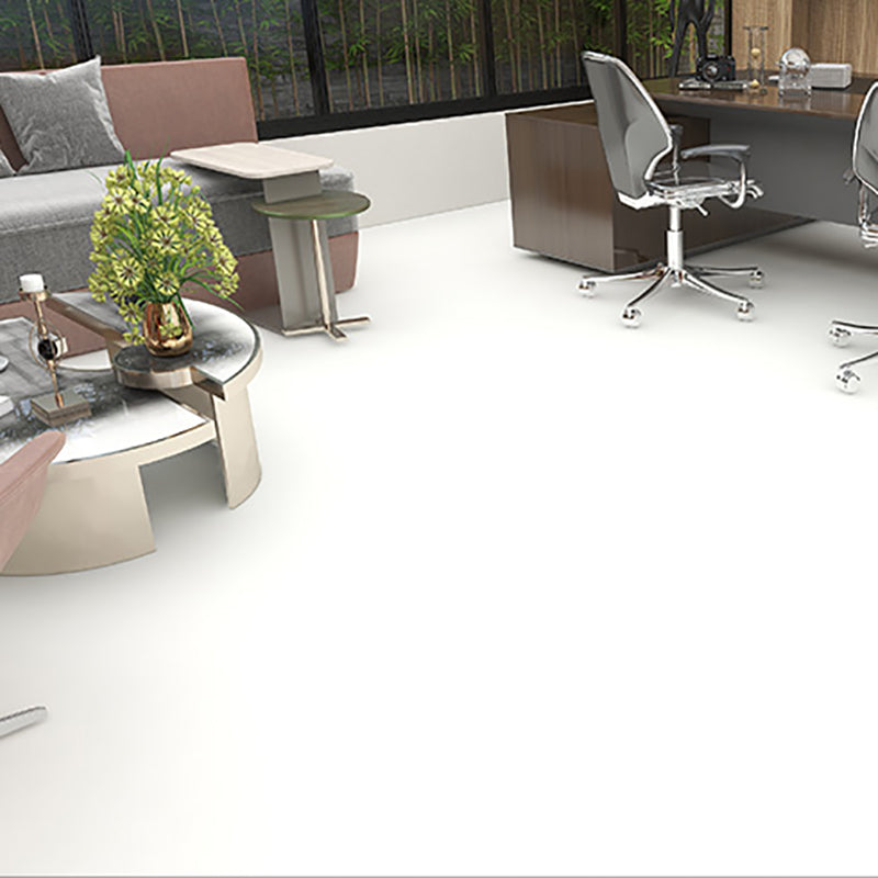 Solid Color Plastic Flooring Modern Water-Resistant Square Edge Floor Tiles