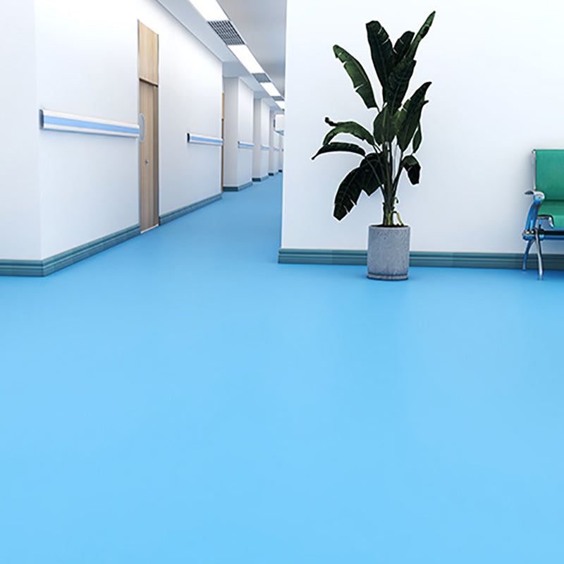 Solid Color Plastic Flooring Modern Water-Resistant Square Edge Floor Tiles