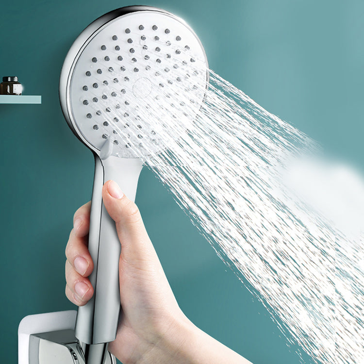 Round Self-Cleaning Handheld Shower Adjustable Water Flow Wall Mounted Hand Shower