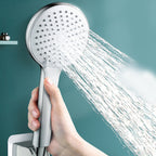 Round Self-Cleaning Handheld Shower Adjustable Water Flow Wall Mounted Hand Shower