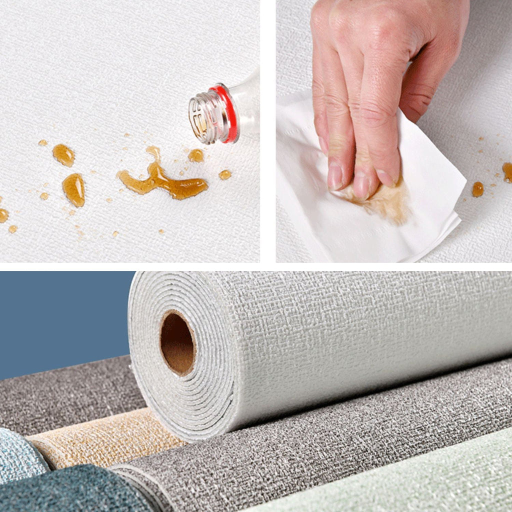 Modern Pearl Wainscoting Flax Wall Access Panel Self-Adhesive Wall Panels