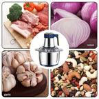 Stainless Steel Food Processor – Powerful Meat Grinder & Vegetable Chopper (5L, 5000 RPM)
