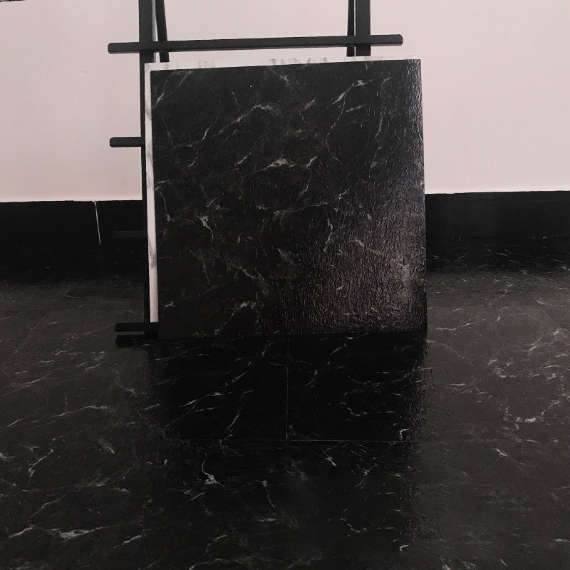 Modern fabric look plastic floor water-repellent square edge floor tiles