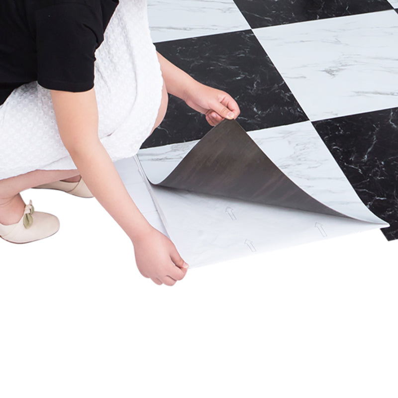 Modern fabric look plastic floor water-repellent square edge floor tiles