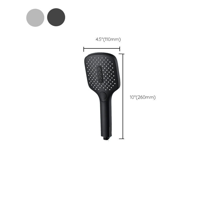 Rectangular Self-Cleaning Hand Shower Adjustable Spray Pattern Wall-Mounted Hand Shower