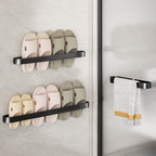 Minimalist Bathroom Accessories Set Metal Slipper Rack/Towel Holder