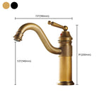 Farmhouse Widely Distributed Bathroom Faucet Vintage Single Hole Sink Faucet