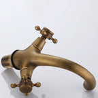 Button Handle Widespread Bathroom Faucet Industrial Sink Faucet
