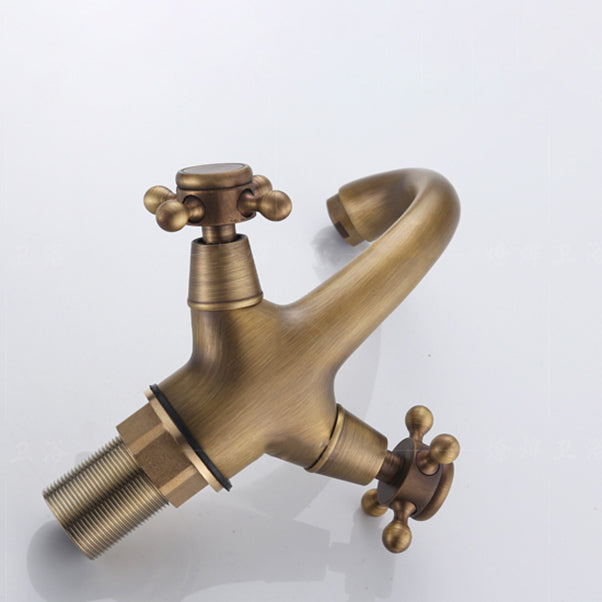 Button Handle Widespread Bathroom Faucet Industrial Sink Faucet